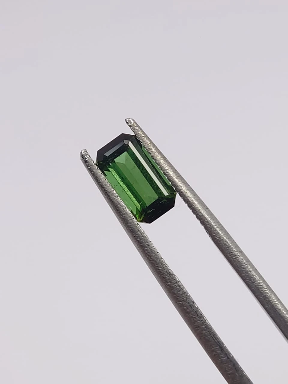 1ct Natural Green Tourmaline Emerald Cut Loose Gemstone from Afghanistan — view 1